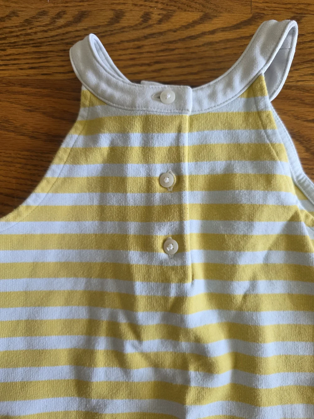 Janie and Jack Yellow and White Striped Bow-Front Knit Dress
